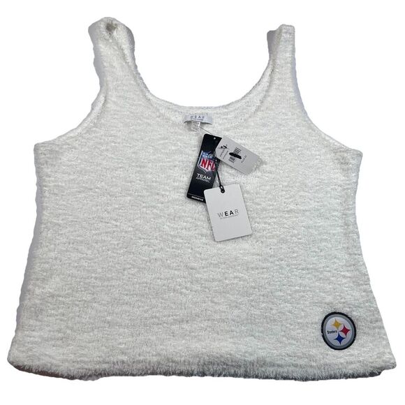 WE-AR Tops - Wear By Erin Andrews Pittsburgh Steelers Fuzzy Crop Tank Top Women's 2X NWT